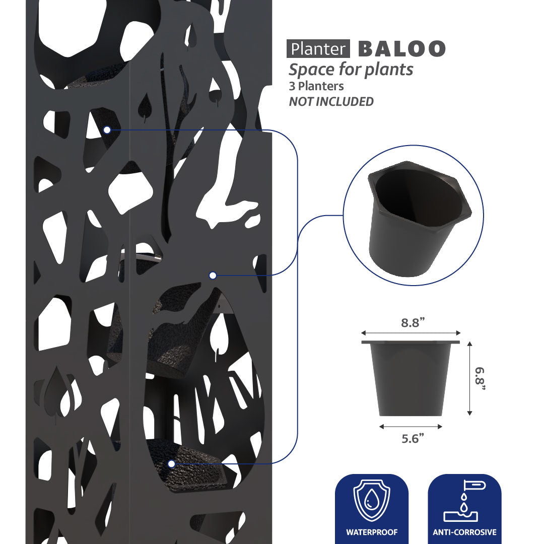Modern Metal Planter Plant Stand Indoor Outdoor ShelfPlanter Display Shelving Unit for Patio Garden Corner Balcony Living 