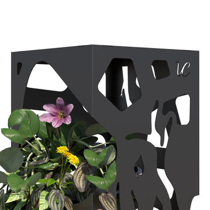 Modern Metal Planter Plant Stand Indoor Outdoor ShelfPlanter Display Shelving Unit for Patio Garden Corner Balcony Living 