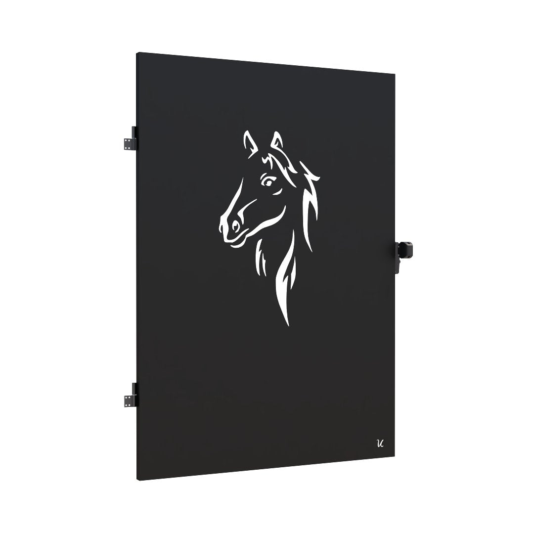 Pedestrian Garden Metal Gate Door laser cut decorative horse
