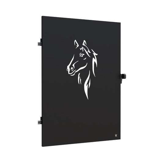 Pedestrian Garden Metal Gate Door laser cut decorative horse