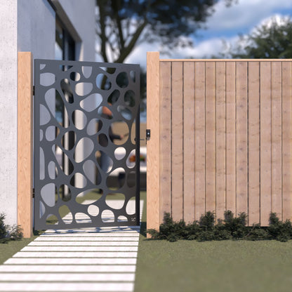 Pedestrian Garden Metal Gate Door laser cut decorative 