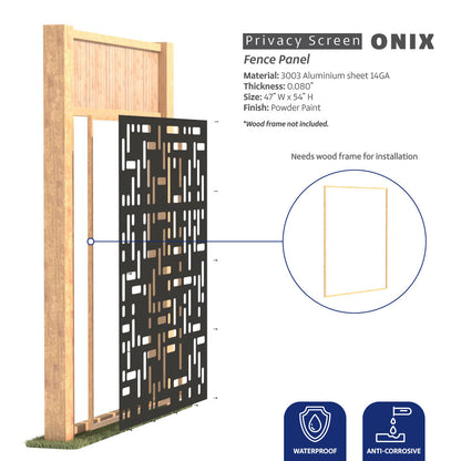 ONIX - Metal Privacy Screen FENCE PANEL